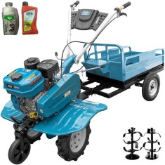 Motocultor Dakard 7CP HS900 cu Remorca DKD LY800 si Uleiuri
