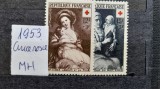 1953-Franta Cruce rosie c.set MH Perfect, Nestampilat