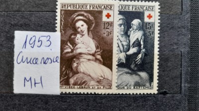 1953-Franta Cruce rosie c.set MH Perfect foto