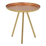 Cumpara ieftin Masuta laterala Jacksie metal bronz aur 46x46x48 cm