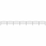 VidaXL Gard de grădină cu v&acirc;rf tip suliță din oțel, 1248 cm, negru
