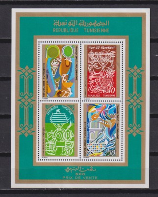 TUNISIA 1971 ARTA 1971 MI. BL 4 A MNH foto