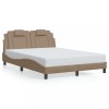 VidaXL Cadru de pat, Viana, cu LED fără saltea, cappuccino, 120x200 cm 3214012