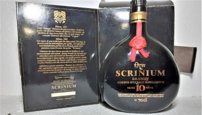 brandy, ramazzotti RISERVA SPECIALE 10 ANNI SCRINIUM CL 70 gr 40 anu 1985 foto