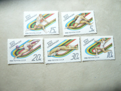 Serie URSS 1988 - Olimpiada Seoul , 5 valori foto