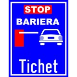 Placuta pentru stop bariera tichet