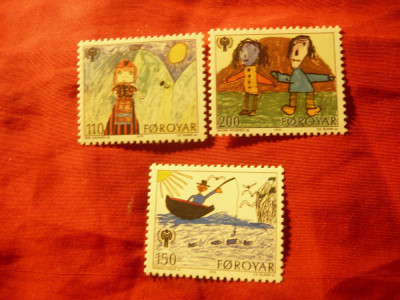 Serie Feroe 1979 Europa CEPT - Anul Copiilor , 3 valori foto