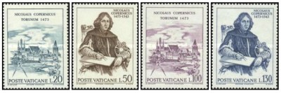 Vatican 1973 - 500 de ani Nicolaus Copernicus, serie neuzata foto