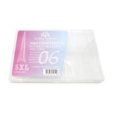 Set 120 bucati tipsuri dizolvabile, 12 marimi, 5XL extra-lung, stiletto la v&acirc;rf, Nr. 06