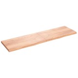 VidaXL Blat de masă maro 220x60x(2-6) cm, lemn masiv stejar tratat
