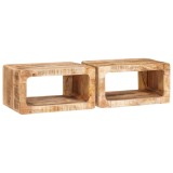 vidaXL Noptieră Lemn Masiv Mango 45x30x24cm Maro Rustic