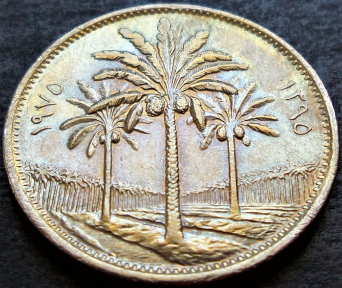 Moneda exotica 50 FILS - IRAK, anul 1975 * cod 2227
