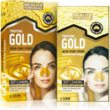 Cumpara ieftin Beauty Formulas Gold patch-uri de curatare a prilor de pe nas cu colagen 6 buc