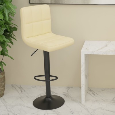 Scaun de bar, crem, material textil foto