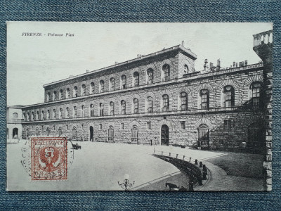 586 - Florenta - Palazzo Pitti / carte postala interbelica Firenze Italia foto