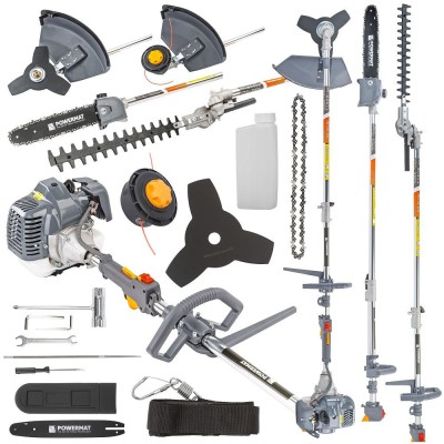 Dispozitiv multifunctional pentru gradinarit pe benzina cu accesorii PM-KSW-4HM, Powermat PM1324 foto