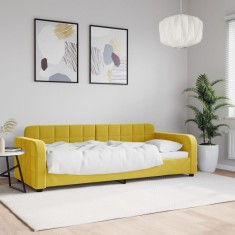 vidaXL Pat de zi, galben, 80x200 cm, catifea 354056