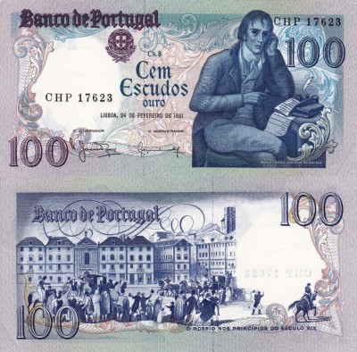 PORTUGALIA 100 escudos 1981 UNC!!! foto