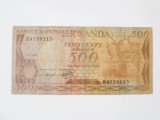 Rară! Rwanda 500 Francs 1981,bancnota din imagini la cel mai mic preț