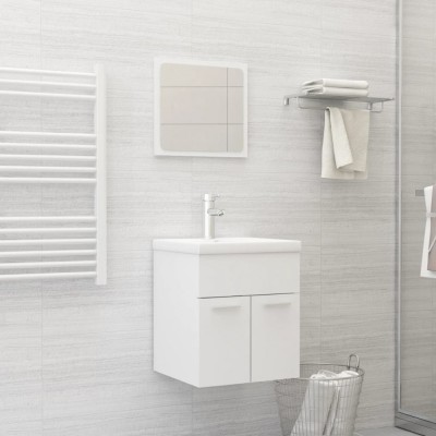 Gossi set mobilier de baie, 2 piese, alb, pal foto