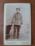 Fotografie tip CDV, militar inceput de secol XX