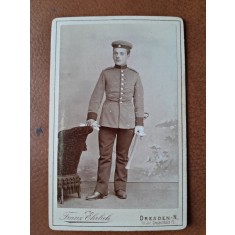 Fotografie tip CDV, militar inceput de secol XX