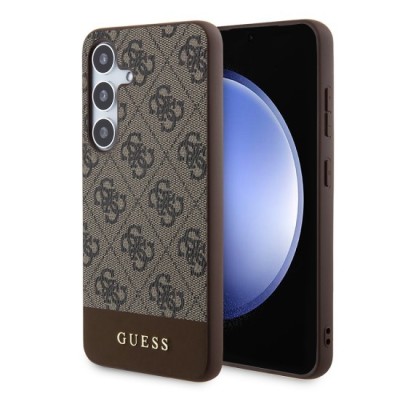 Husa pentru Samsung Galaxy S24 Plus - Guess Hardcase 4G Stripe Collection (GUHCS24MG4GLBR) - Brown foto