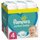 Scutece Pampers Active Baby XXL BOX, Marimea 4, 9 -14 kg, 180 buc