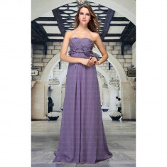 Rochie de seara, lunga, de culoare violet foto