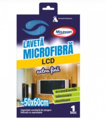 Laveta microfibra pentru ecrane LCD Misavan, 60 50cm, 1buc set, 5002 foto