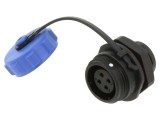 Conector circular mamă 4 pini IP68, 5A, 200V - WEIPU