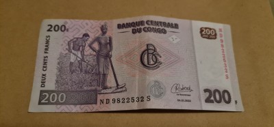 Congo - 200 francs 2022 foto