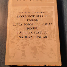 Documente straine despre lupta poporului roman pt faurirea statului roman unitar