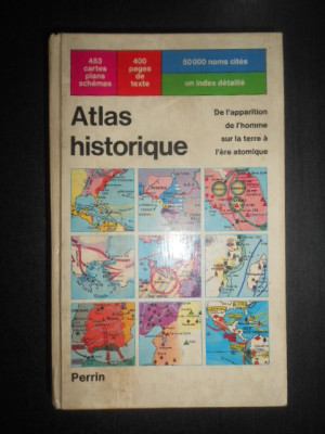 Atlas historique de l apparition de l homme sur la terre &amp;agrave; l &amp;egrave;re atomique (1987) foto