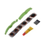 Kit Reparatie Pana Bicicleta Verde: Lipici, Plasturi, Leviere Anvelope - Set Complet
