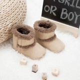 Cizmulite crem imblanite pentru bebelusi - Bears (Marime Disponibila: 3-6 luni