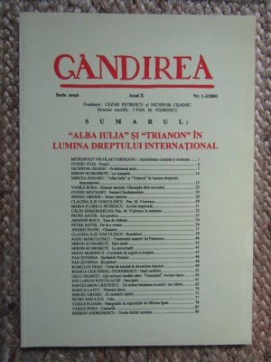 Revista Gandirea SERIE NOUA Anul X,NR 1-3 /2001 foto