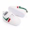Adidasi albi cu insertie rosie si verde (Marime Disponibila: 9-12 luni (Marimea