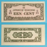 Indiile Olandeze 1 Cent 1942 &#039;Ocupația Japoneză&#039; aUNC+ serie: S/BX p#119