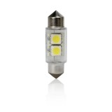 Set 2 becuri auto Vecta cu 2 leduri SMD 12V T11x36mm C5W alb sofit Festoon 5050SMD AutoDrive ProParts