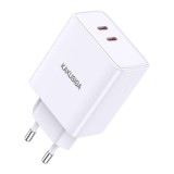 Incarcator De Retea, Kakusiga, Ksc-922, 40W Power Delivery 2X Usb-C, Alb