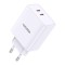 Incarcator De Retea, Kakusiga, Ksc-922, 40W Power Delivery 2X Usb-C, Alb