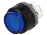 Comutator ABB 22mm acționat prin apăsare 2 poziții albastru 1SFA611103R1104