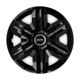 Set 4 capace roti Hubcaps fast black R16 Compatibil Cu Daewoo, Autohelix MSA