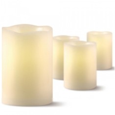 Set 4 Lumanari Electrice din Plastic cu LED 7.5x4.8cm DMR foto