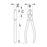 Unior 461/4P - Cleste cu tais lateral 125 mm