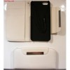Husa Flip Piele Alba iPhone 4/4S Bulk - Protectie Premium