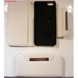 HUSA FLIP PIELE IPHONE 4 / 4S ALB BULK