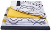 Lenjerie de pat bumbac polycotton, SomnART, pentru pat de 2 persoane (2 fete perne 50x70, cearceaf pat 240x240, cearceaf pilota 180x200), Caliope Rela
