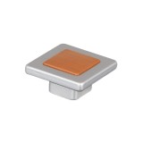 Cumpara ieftin Buton pentru mobila patrat, din plastic, 1104-06, cires